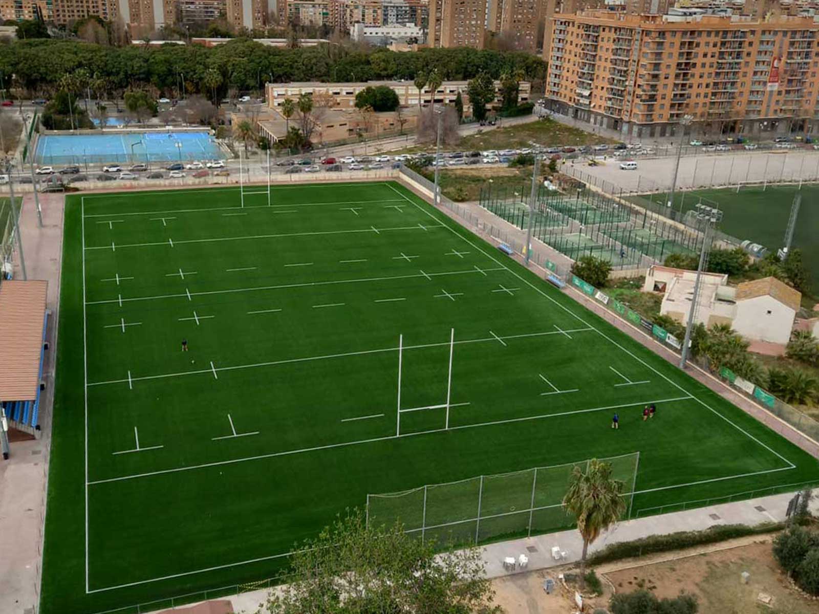 Campo de Rugby Jorge Diego (Pantera) del Polideportivo Quatre Carreres. Valencia